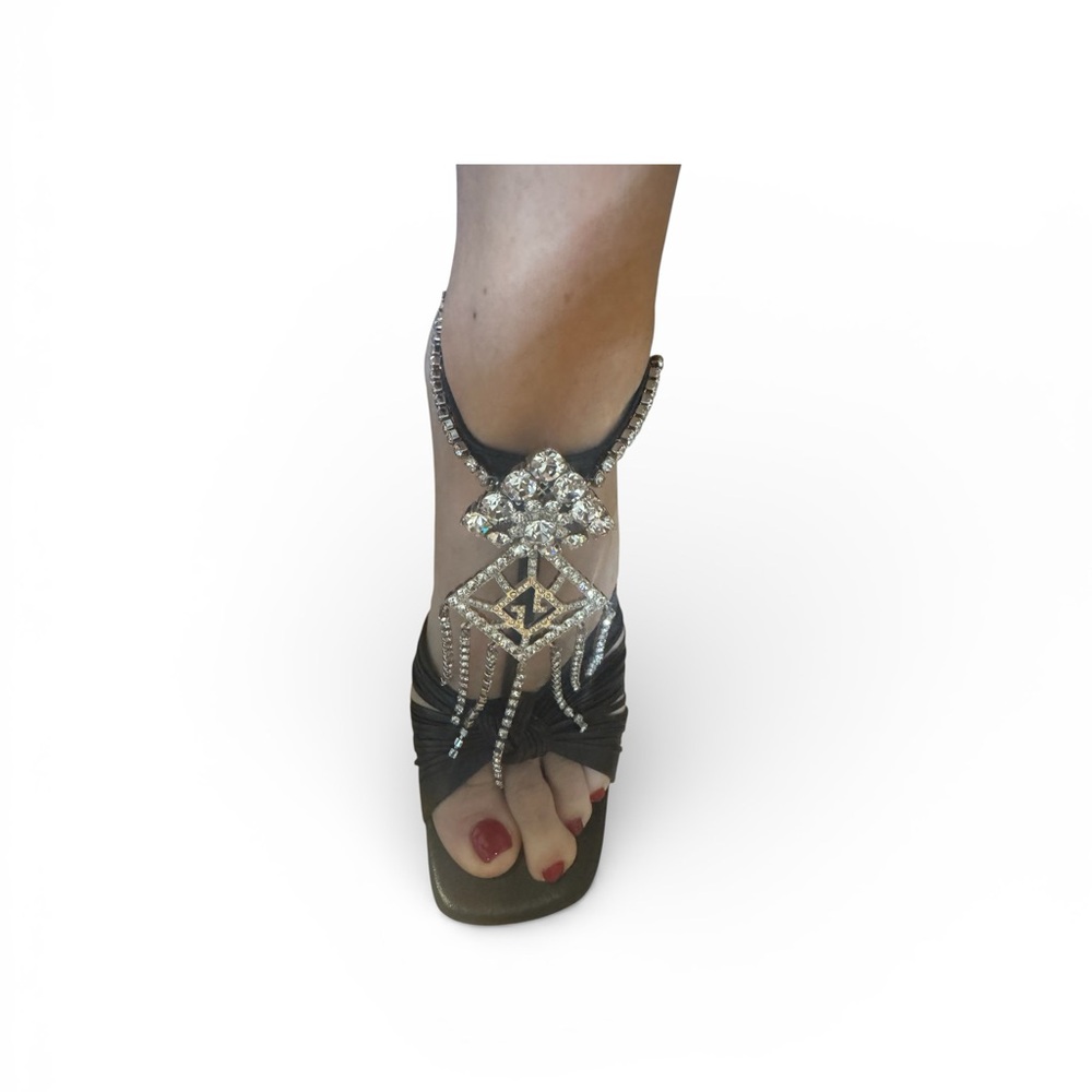 Gucci Black Embellished Women's Heels Sz 39, $1680